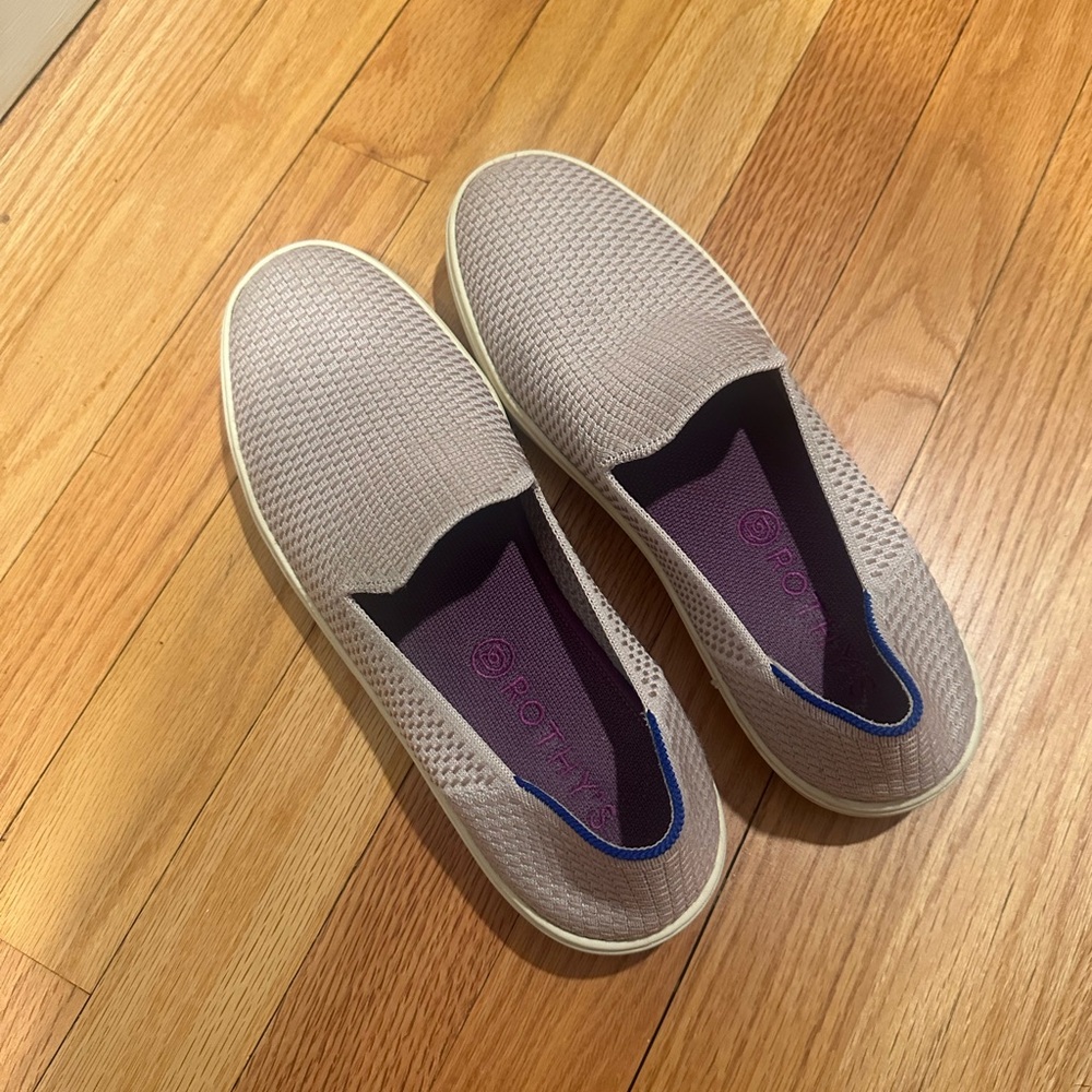 Rothys Whisper Gray slip-ons